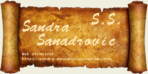 Sandra Sanadrović vizit kartica